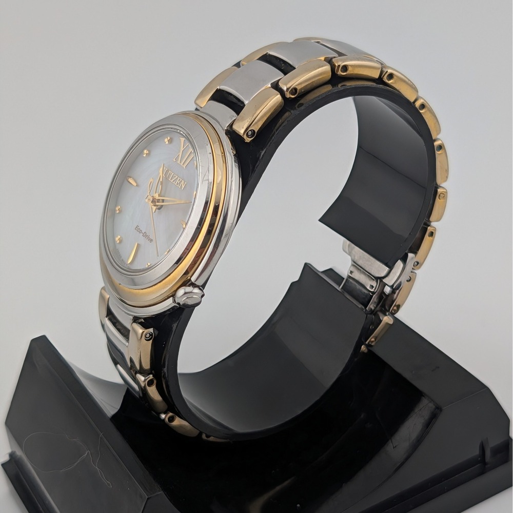 Citizen L Sunrise Eco-Drive Sapphire MOP Two Tone Women's Watch E031-S093279 - Picture 5 of 11